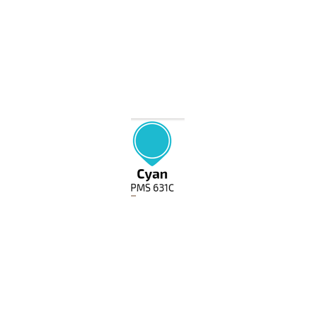 Rtv-2 Renk Pastası Cyan-Açık Mavi rengi  (PMS631c)