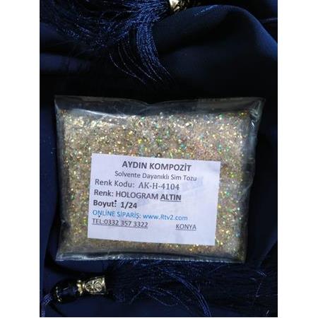 SİM TOZU Hologram Altın Rengi Lazer sim 1/24